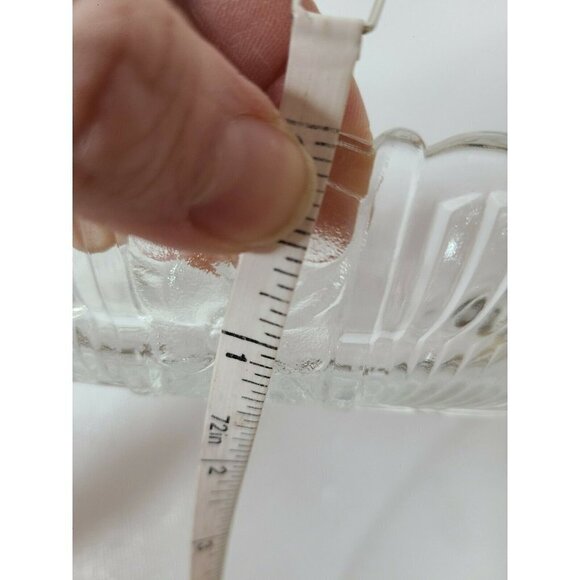 Vintage Clear Crystal Depression Glass Relish Dish Bowl 2 Handles Oblong Cross - Picture 6 of 6